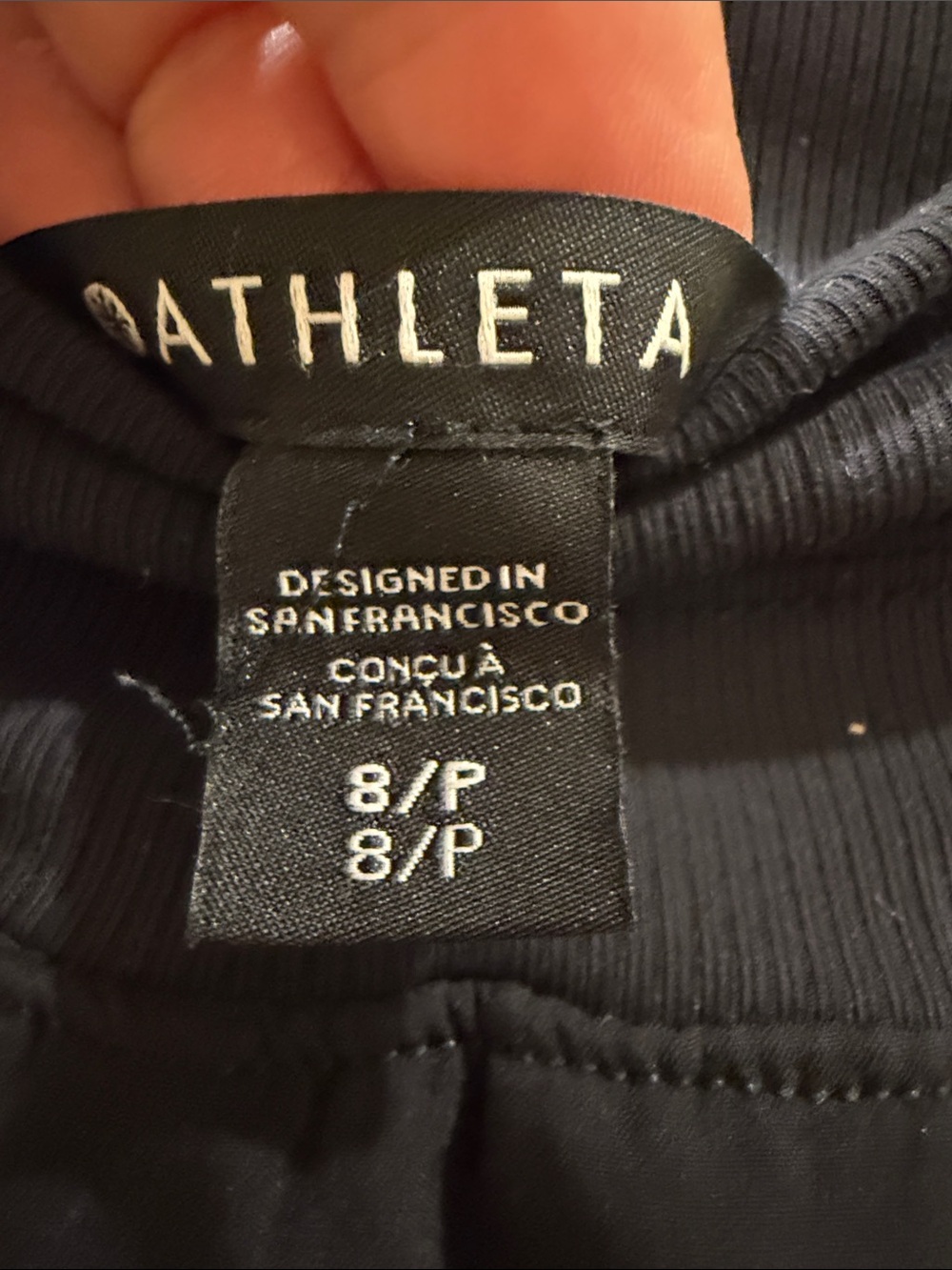 Athleta Black High-Rise Leggings with Branded Waistband